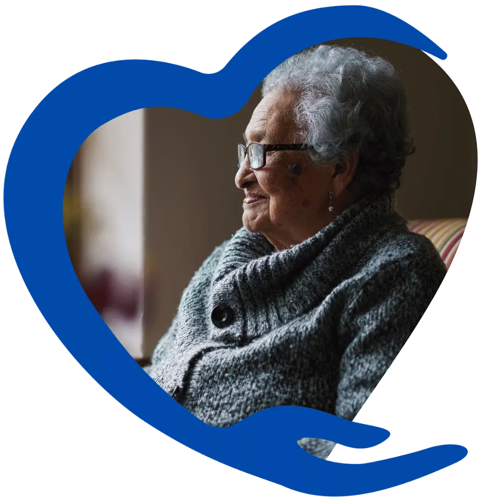 Happy elderly woman